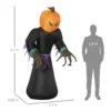 210 cm aufblasbarer Kürbisgeist, Halloween-Horror-Dekor mit LED-Beleuchtung, wasserdichte Luftfigur, Polter, für drinnen und draußen 3