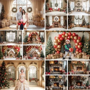 Weihnachten Kamin Fotografie Kulissen Lebkuchenhaus Holzfenster Kinder Familie Weihnachten Geburtstag Party Dekor Foto Hintergrund