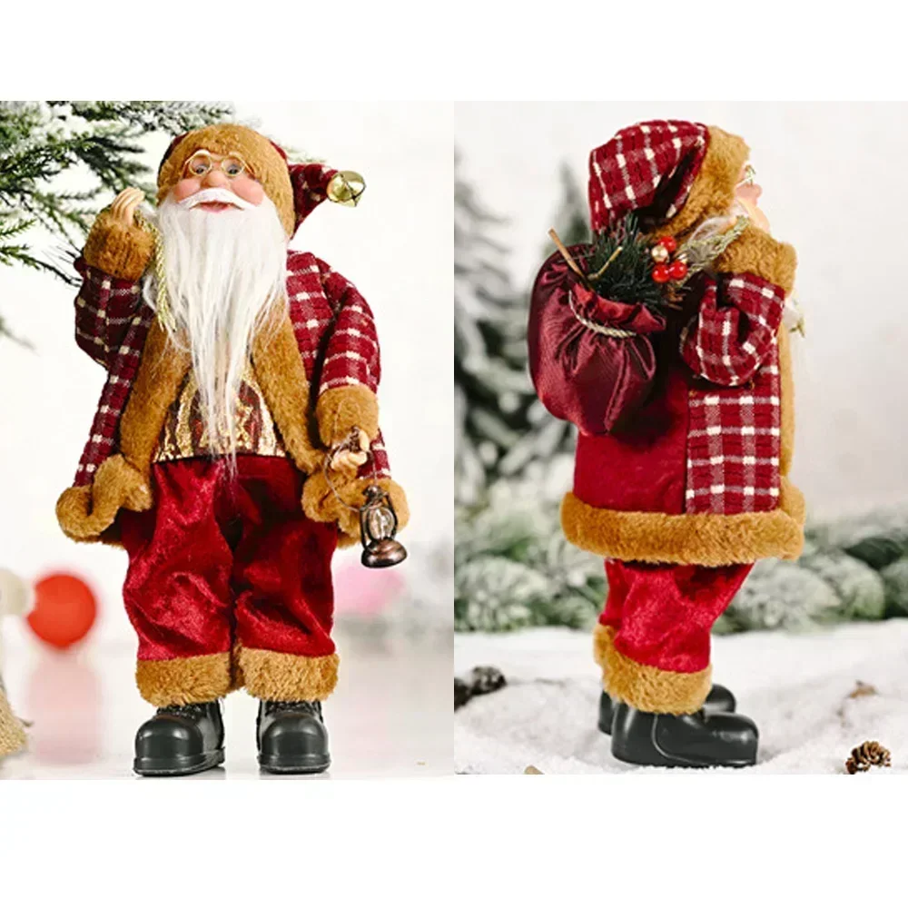 1 ~ 4PCS 2025 Weihnachten Dekoration für Zuhause Santa Claus Plüsch Puppe 30cm Navidad Party Decor Weihnachten ornamente Neue Jahr Geschenk 5