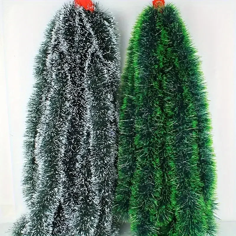 Weihnachten Band Girlande Weihnachtsbaum Folie Pull Blume Bänder Ornamente Grün Zuckerrohr Lametta Hochzeit Party Dekoration Lieferungen 4