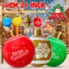 24 Zoll Weihnachtsbaumschmuck Bälle Riesige aufblasbare Weihnachtskugeln Outdoor Weihnachtsdekorationen PVC 60 cm Schneemannbälle