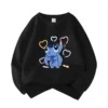 Crech Neck Hoodie Anime Kinder Streetwear Stich Kinder Hoodie Nette Kinder Sweatshirt Manga Kleidung Kind Mädchen Junge Top Hoody 2