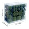 48PCS Weihnachten Dekoration Kugeln 4/6/8cm PVC Beflockung Weihnachten Ball Anhänger Set Weihnachten Ball Hause dekoration Produkte Box Set 5