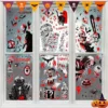 Halloween Blutige Hand Sticker, Window Sticker Horror, Halloween Zombie Poster, Scary Fensterbilder,
