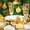144/24 Stück Mini galvanisierte Weihnachtskugeln Set Weihnachtsbaum Anhänger Weihnachtskugel hängende Verzierung für Neujahr Party Home Decor 5
