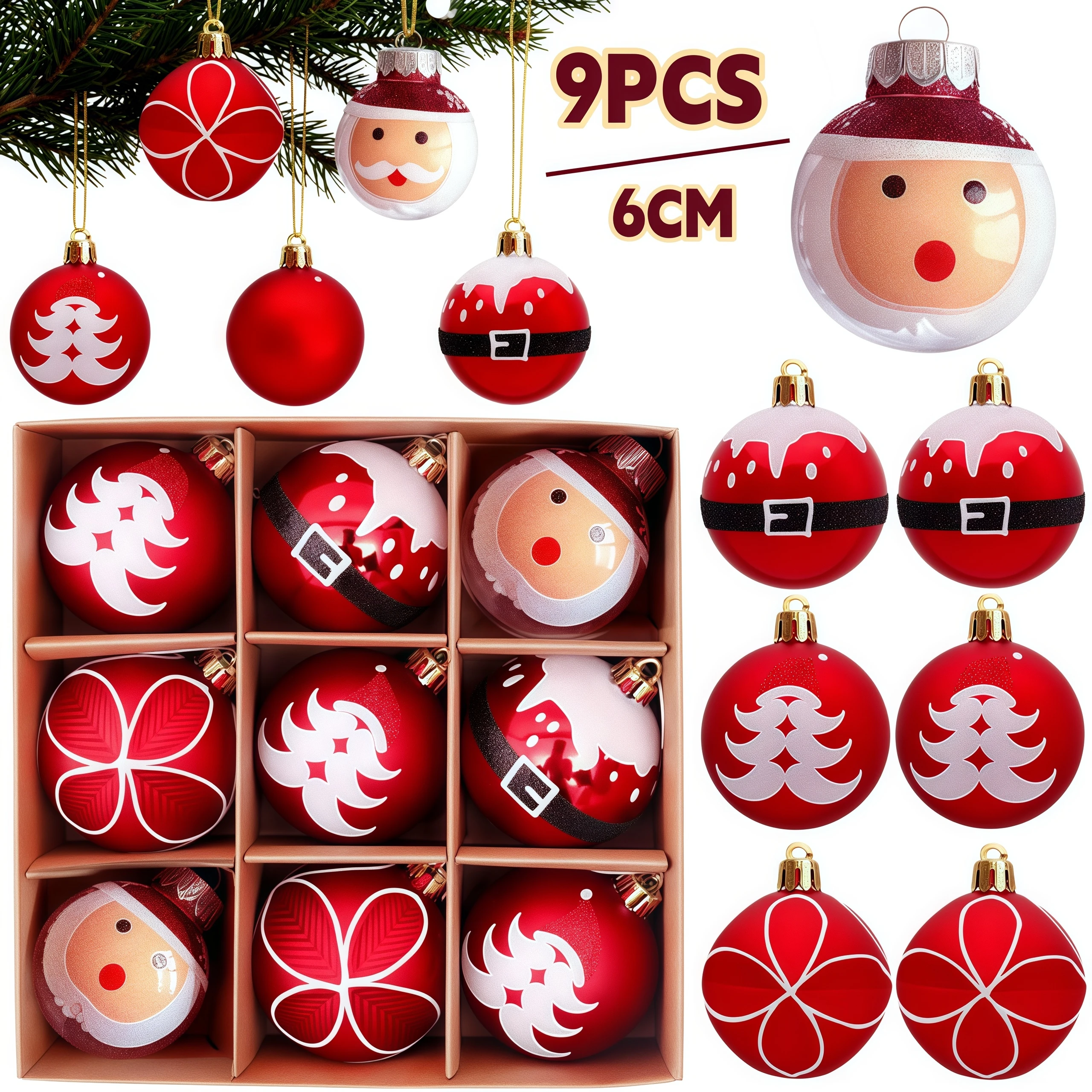 Weihnachtskugeln Weihnachtsbaumschmuck Weihnachten hängende Baumanhänger Home Party Weihnachtsbaum Dekor Neujahr Geschenke Dekoration 2