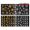 1/2/4PCS New Year wallpaper Christmas Glitter Snowflake Window Sticker electrostatic Wall Stickers Snowflake Door Glass Decor