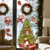Fensteraufkleber für Weihnachten, 2 Blatt, Weihnachts-Fensteraufkleber, doppelseitige Fensteraufkleber für Neujahrsdekoration, Wandgemälde