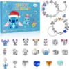 24 Stück Disney Stitch Weihnachten Adventskalender Armbänder Anime 24 Tage Weihnachten Countdown-Kalender Diy Schmuckherstellung Kit Mädchen Geschenk 4