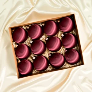 12 Stück 2,36 Zoll Satin Weihnachtskugel Anhänger Weihnachtsbaum Dekoration Kugel Set mit Geschenkbox Neujahr Weihnachten dekorative Kugel