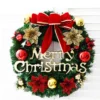 Weißer Weihnachts-Feiertags-Kunstkranz, dekorativer Simulations-Türkranz, Weihnachtsdekoration für Fenster, Weihnachtsanhänger 3