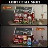 American Horror Story House Bausteine-Set mit LED-Licht, Halloween-Spukhaus, Ideen, Geschenk für Jungen und Mädchen (111 Stück) 3