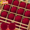 6–30 Stück rote beflockte Kugeln, Weihnachtsschmuck, Weihnachtsbaum-hängende Anhänger, Samtkugel, Hochzeit, Urlaub, Party, Heimdekoration