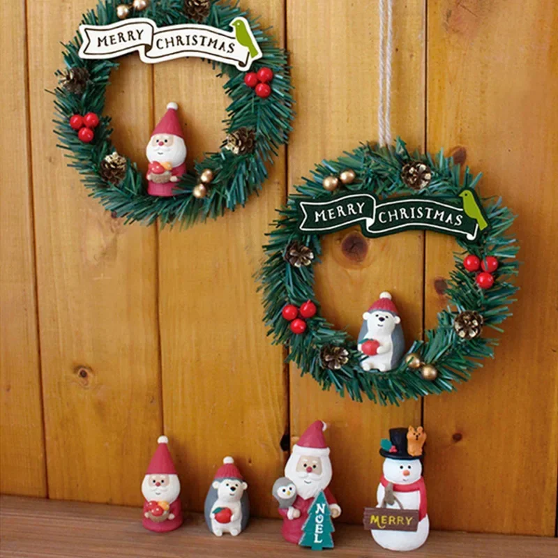 Dekorative Zakka, kreative Mikrolandschaft, Kunstharz, Weihnachtsgeschenk, Zuhause, Erdnuss, Weihnachtsmann, Kastanie, Persimmon, Baumkollektionen 4