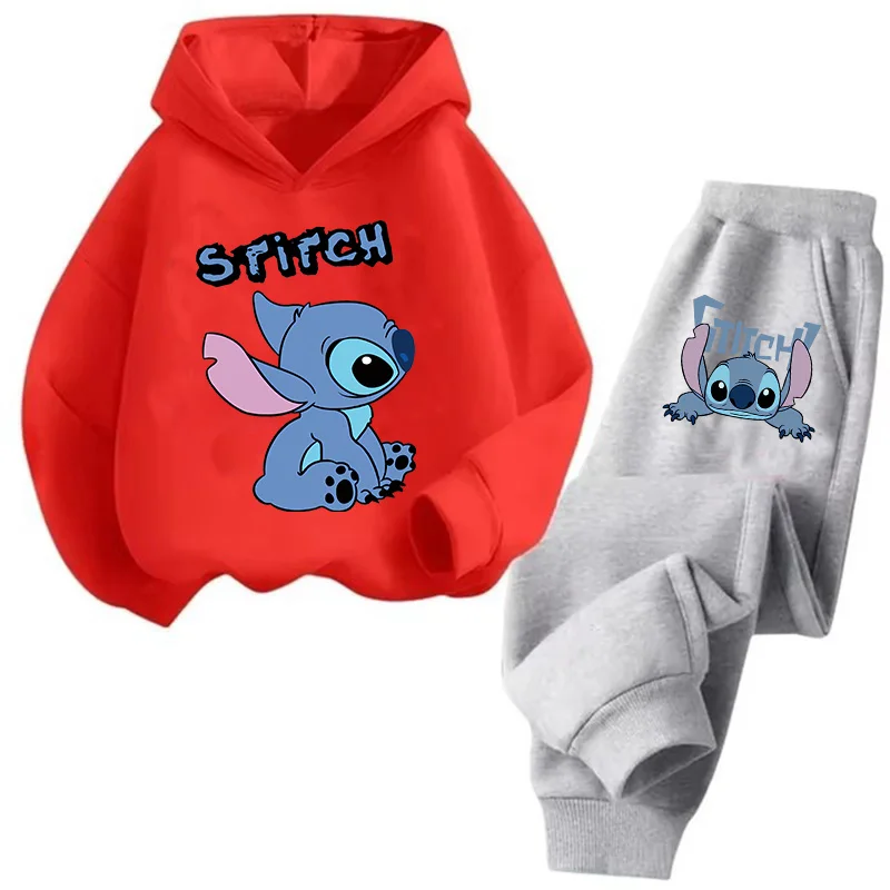 Manga Kinder Hoodies Stich Kawaii Pullover Sweatshirt Anime Trucksuit Manga Cartoons Mädchen Junge Kinder Herbst Casual Kleidung 4