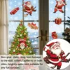 Fensteraufkleber für Weihnachten, 2 Blatt, Weihnachts-Fensteraufkleber, doppelseitige Fensteraufkleber für Neujahrsdekoration, Wandgemälde 2