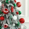 56 Teile/schachtel Weihnachten Ball Donut Cane Candy Tannenzapfen Ornament Rot Weiß Grün Weihnachten Baum Anhänger Weihnachten Neue Jahr Decor Navidad 4