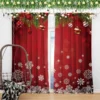 Weihnachten Schneeflocke Fenster Vorhänge Weihnachten Ornamente Nadelholz Kiefer Lametta Thema Schlafzimmer Wohnzimmer Dekorative Vorhänge