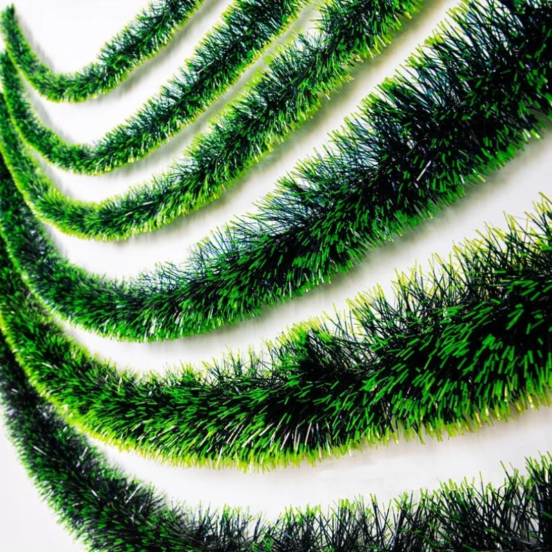 Weihnachten Lametta Girlande Bänder Ornamente Weihnachtsbaum hängen hängende Band Indoor Treppe Kamin Fenster Dekoration Kranz 2