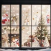 9 teile/satz Weihnachten Fenster Aufkleber Santa Claus Weihnachten Baum Schneeflocke Glas Aufkleber Neue Jahr Dekoration Elektrostatische Aufkleber 5