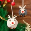 20/1Pcs Weihnachten Filz Holz Elch Hängende Ornamente Nette Rentier Weihnachten Baum Dekor Anhänger Neue Jahr Party Kinder Geschenke dekoration 4