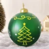 60 cm Outdoor Weihnachten Aufblasbare Dekorierte Kugel Leuchten PVC Riesige Große Kugeln Weihnachtsbaum Dekorationen Ball Mit Licht Ornament 6
