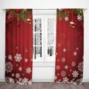 Weihnachten Schneeflocke Fenster Vorhänge Weihnachten Ornamente Nadelholz Kiefer Lametta Thema Schlafzimmer Wohnzimmer Dekorative Vorhänge 2