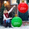 24 Zoll Weihnachtsbaumschmuck Bälle Riesige aufblasbare Weihnachtskugeln Outdoor Weihnachtsdekorationen PVC 60 cm Schneemannbälle 6