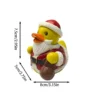 Weihnachts-Enten-Harz-Figur 2025, kreative Weihnachtsmütze, Ente, Desktop-Ornament, Urlaub, Heimdekoration, Bastelgeschenk 6