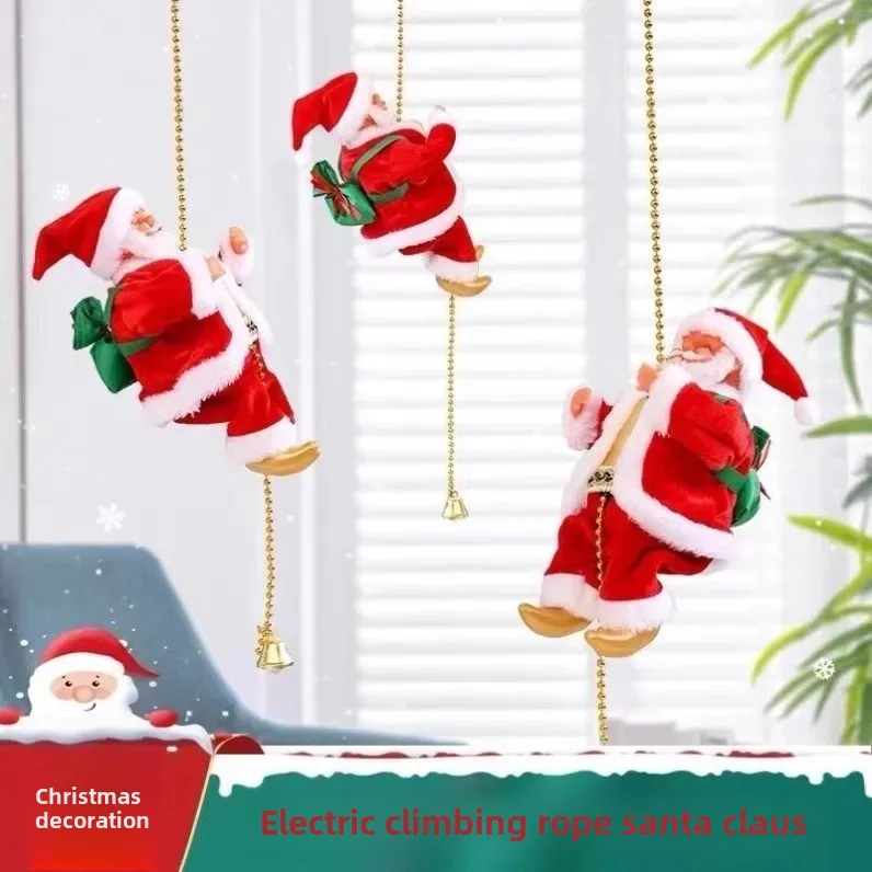 Elektrische Musik Weihnachtsmann Weihnachten Fallschirm Dekoration Hängende Ornamente Kunststoff Material Home Decor Mini Modell Geschenke 2