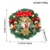 Weißer Weihnachts-Feiertags-Kunstkranz, dekorativer Simulations-Türkranz, Weihnachtsdekoration für Fenster, Weihnachtsanhänger 6