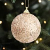 36/6PCS Glitter Weihnachten Kugeln Weihnachten Baum Hängen Anhänger Champagner Gold Funkelnden Weihnachten Ball Party Decor Ornament liefert 4