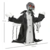 Halloween-Dekoration, Totenkopf/Zombie, beweglich, Bewegungssensor, LED und Ton, 75 cm 3