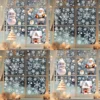 Cartoon Weihnachtsmann Schneemann Schneeflocke Weihnachten Wandaufkleber Glasfenster Elektrostatische Wandtattoos PVC Aufkleber Home Room Decor