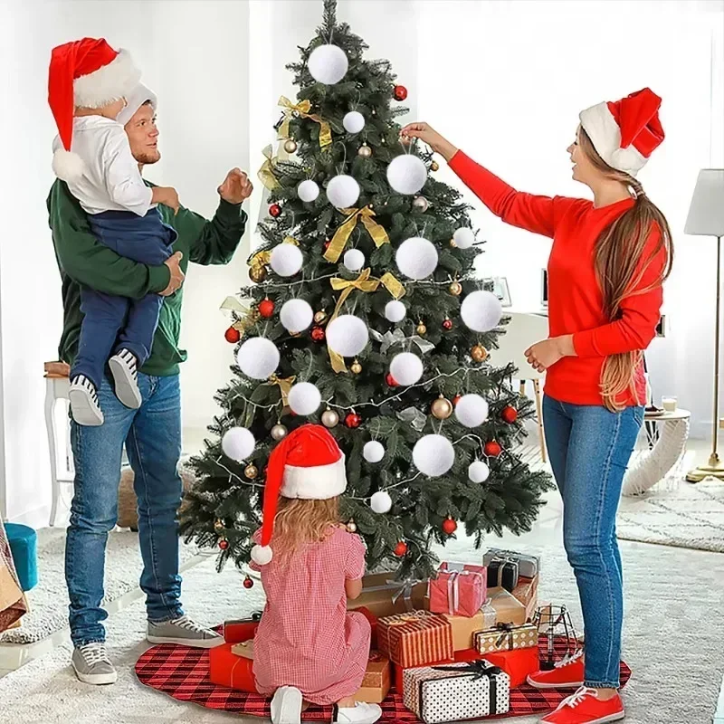 54/6PCS Schaum Weihnachten Bälle Weihnachten Baum Hängen Anhänger Weiß Schneeball Hochzeit Neue Jahr Party Hause Dekorationen ball Ornament 5