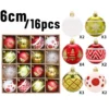 42 Stück/16 Stück Weihnachtsgeschenk-Weihnachtskugel-Set, einzigartig geformt, bemalt, Weihnachtsbaumschmuck, Rentier, dekorative hängende Ornamente 2