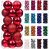Neue 24 teile/los 8 cm Farbe Dekoration Ball Weihnachten Baum Hängen Ornamente Glänzende Flitter Ball Für Home House Bar party Decor