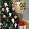 Weihnachten Lutscher Ornamente Kunststoff Glitzer Candy Cane Weihnachtsbaum Hängen Anhänger Home Party Festival Neujahr Dekore Geschenke 2