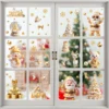 9 teile/satz Weihnachten Fenster Aufkleber Santa Claus Weihnachten Baum Schneeflocke Glas Aufkleber Neue Jahr Dekoration Elektrostatische Aufkleber 4