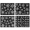 Neujahrstapete, Weihnachten Glitzer Schneeflocke Fensteraufkleber, elektrostatische Wandaufkleber Schneeflocke Tür Glas Dekor Aufkleber 5