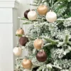 12 Stück 2,36 Zoll Satin Weihnachtskugel Anhänger Weihnachtsbaum Dekoration Kugel Set mit Geschenkbox Neujahr Weihnachten dekorative Kugel 5