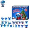 Disney Zubehör Stich Weihnachten Adventskalender Box Lilo & Stitch Modell Puppe Anime Figuren Weihnachten Geschenk Kinder Junge Spielzeug Großhandel