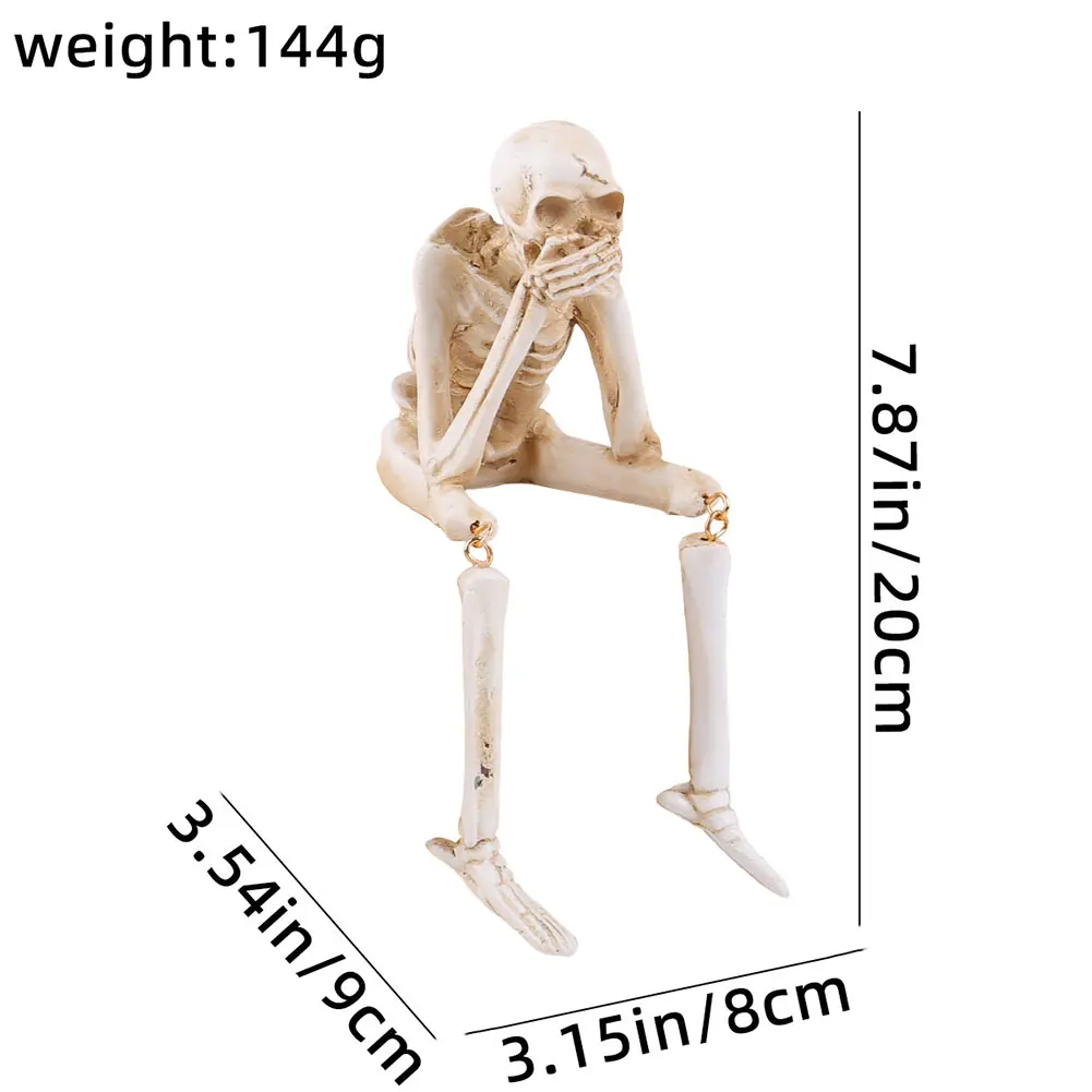 Halloween Harz Geist Skelett Spaß Körper Modellierung Handwerk Schmuck Indoor Halloween Requisiten Halloween Dekoration Schädel Harz Figur 5