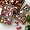 6/9PC set Weihnachten Glas Anhänger Santa Claus Decorati Atmosphäre für Weihnachten Baum Anhänger DIY Home DecorArrangement geschenk Box 2026 2