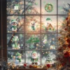 9 teile/satz Weihnachten Fenster Aufkleber Santa Claus Weihnachten Baum Schneeflocke Glas Aufkleber Neue Jahr Dekoration Elektrostatische Aufkleber 6
