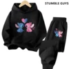 Kinder Stich Hoodies Frühling Herbst Mode Kinder Pullover Lange Ärmel Trucksuit Sweatshirts Druck Jungen Mädchen Stich Tops 3