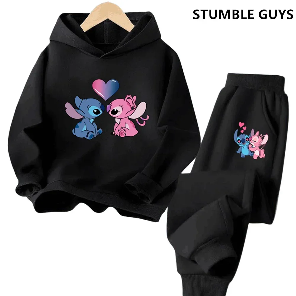 Kinder Stich Hoodies Frühling Herbst Mode Kinder Pullover Lange Ärmel Trucksuit Sweatshirts Druck Jungen Mädchen Stich Tops 3