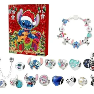 Hot Stitch Mickey Weihnachten Adventskalender Disney Armbänder Schmuckherstellung Kit Mädchen Geschenk 24-Tage Weihnachten Countdown-Kalender Diy