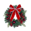 Weihnachts kranz für Haustür rot hängende Girlande Ornamente Weihnachts schmuck für Home Party Dekor 2024 Neujahr Navidad 2