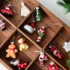6/9PC set Weihnachten Glas Anhänger Santa Claus Decorati Atmosphäre für Weihnachten Baum Anhänger DIY Home DecorArrangement geschenk Box 2026 6